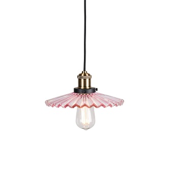 Szklana loftowa lampa stożek Cobbler różowa 25cm